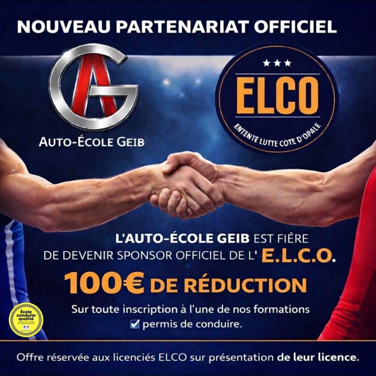 L'Auto-École GEIB est fière de devenir sponsor officiel de l'ELCO