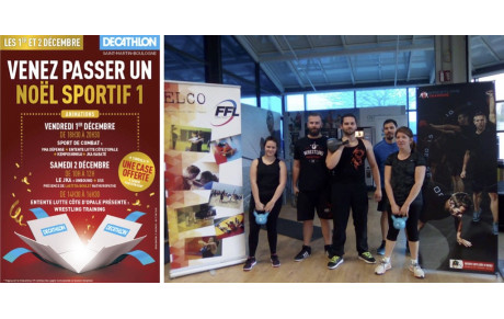 Lutte et Westling training au coeur de Décathlon