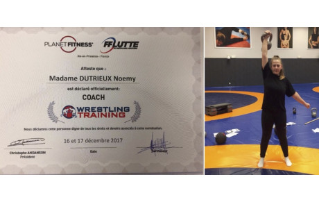 Noèmy diplômée Wrestling training