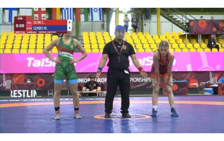 Céleste aux championnats d'Europe junior